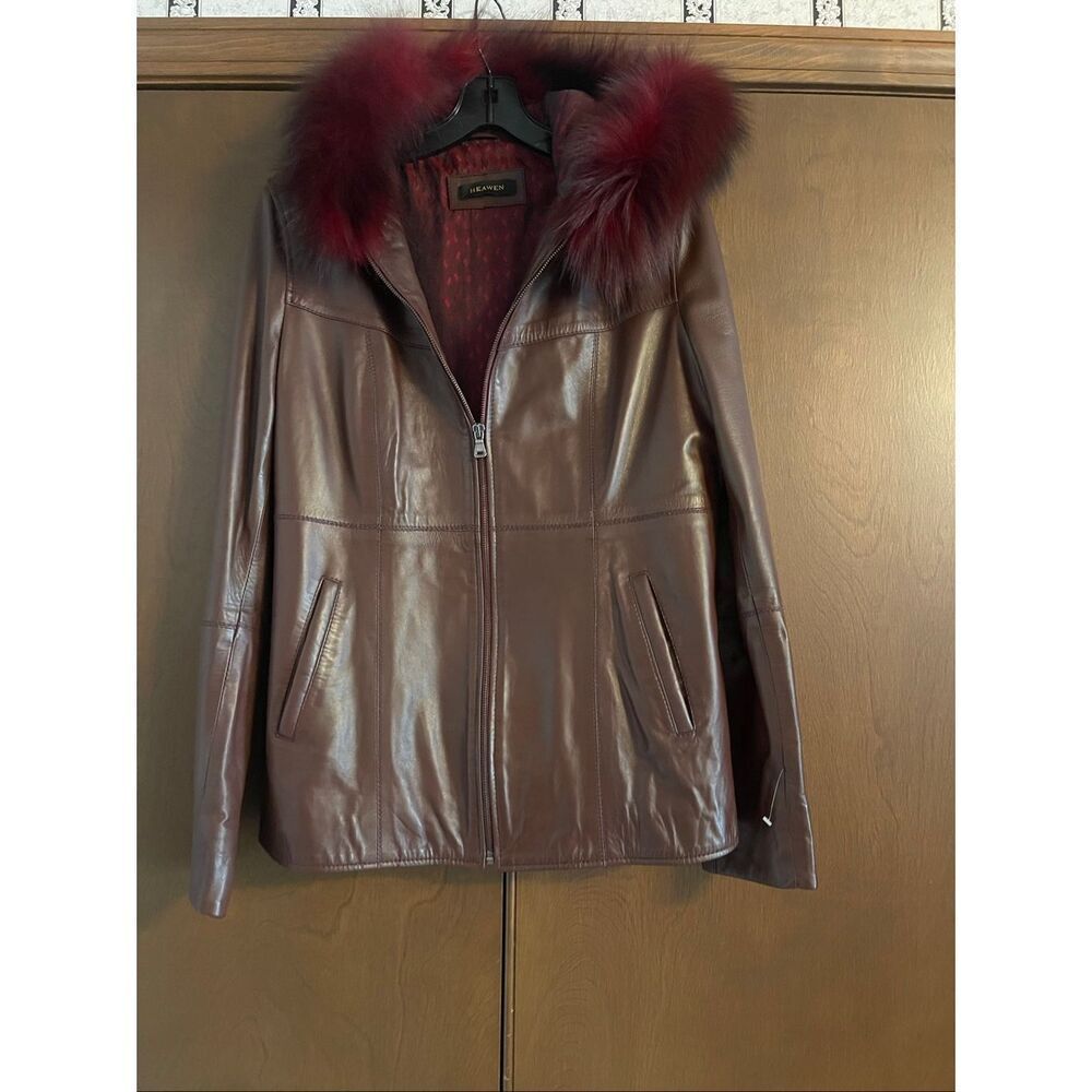 Real leather and fur jacket